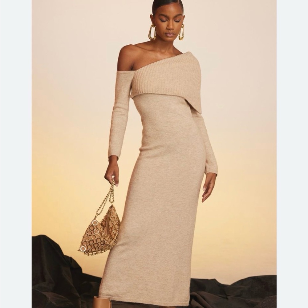 Cult Gaia Lydia Asymmetric Knit Dress
